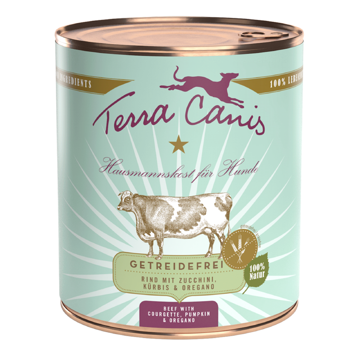 Terra Canis Getreidefr. Nass Rind mit Zucchini, Kürbis